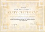 SCIO Zlatý certifikát