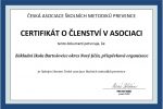 Certifikát o členství v asociaci